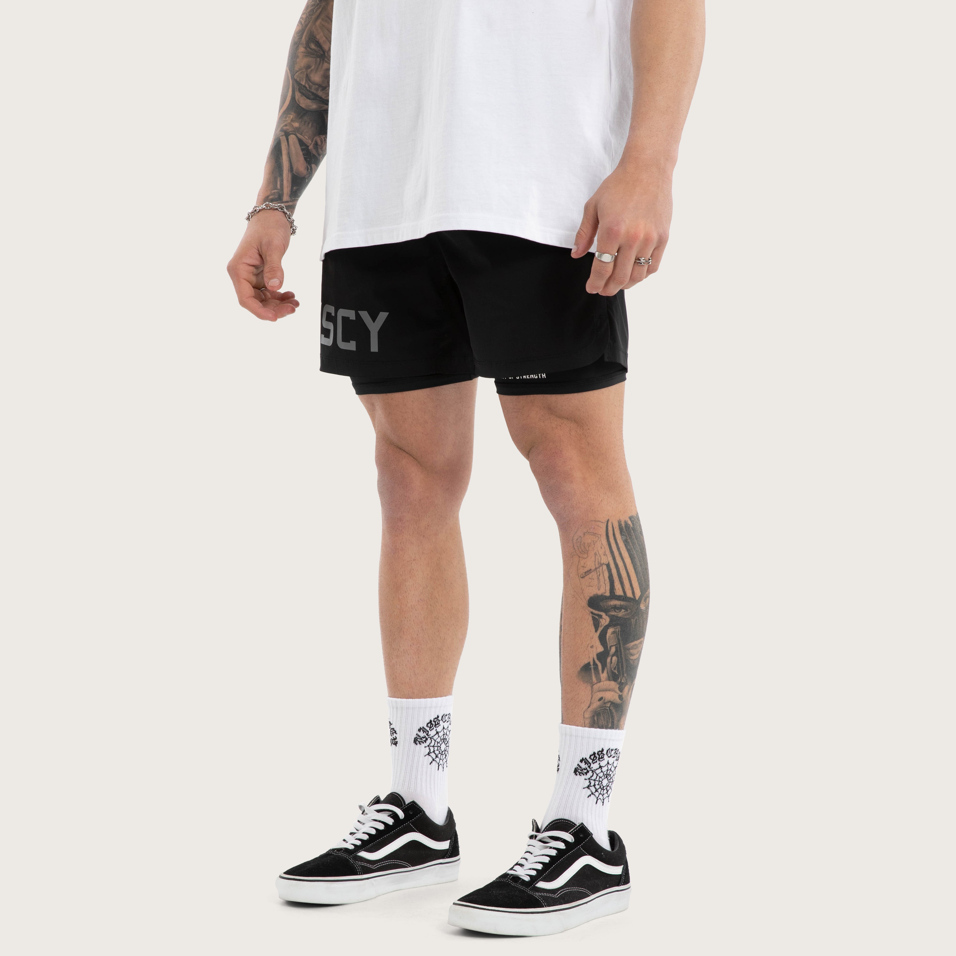 Hybrid 2.0 Sport Short in Jet Black | Kiss Chacey Activewear