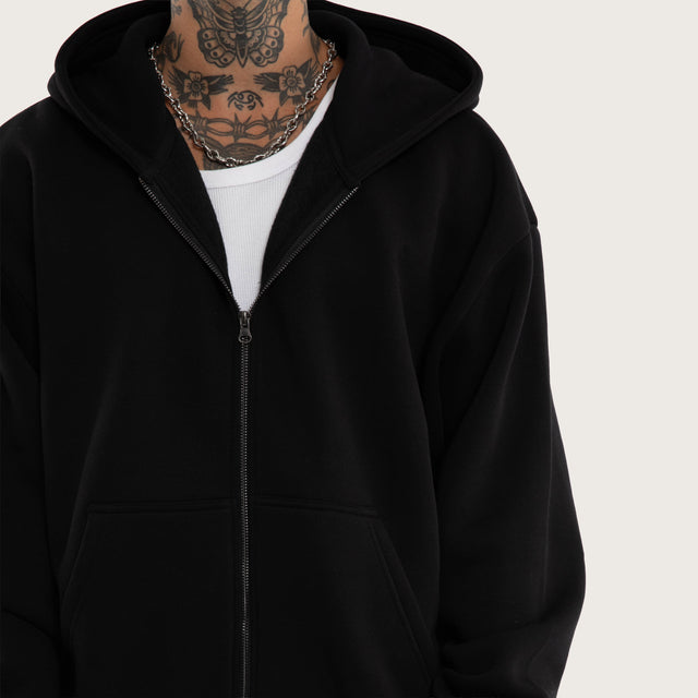 Street Zip Hoodie Jet Black