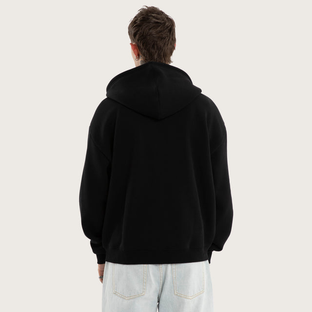 Street Zip Hoodie Jet Black