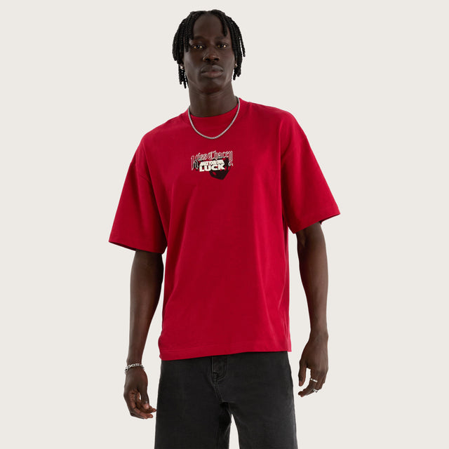 Luck Street Fit Tee Chilli Red