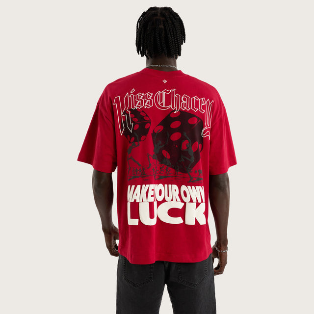 Luck Street Fit Tee Chilli Red