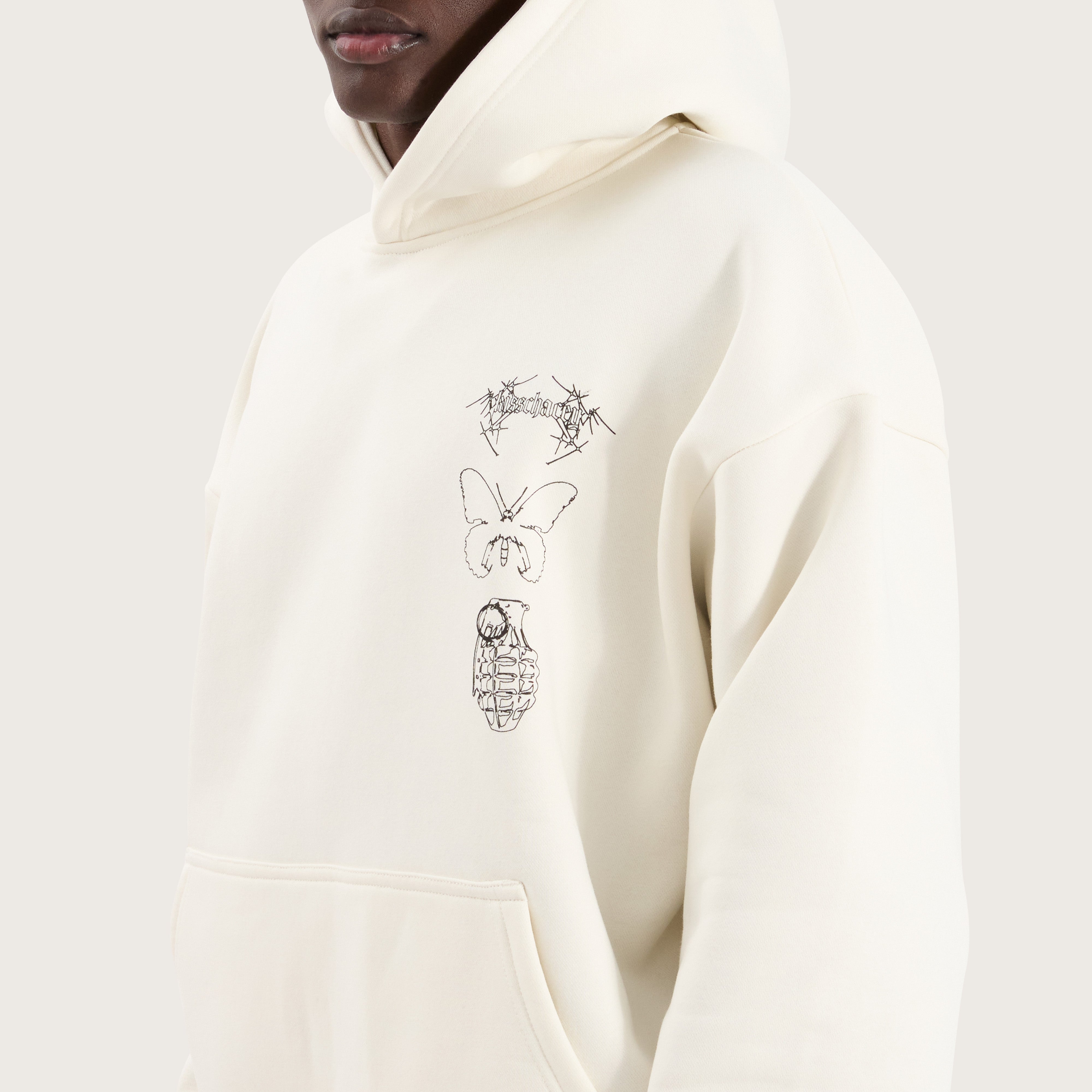 Redback Heavy Weight Oversized Hoodie in Off-White | KSCY