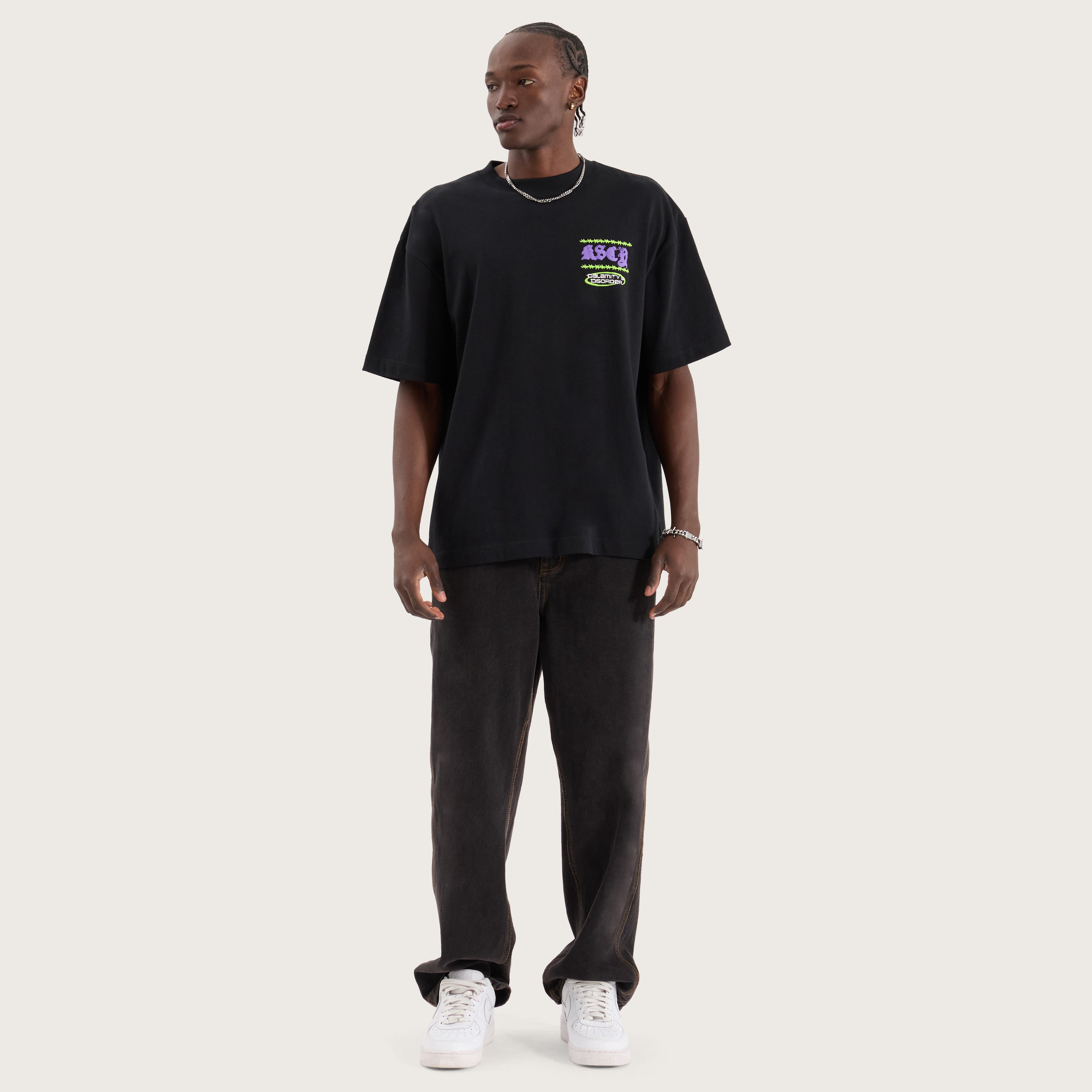 Disorder Heavy Weight Street Tee in Anthracite Black | KSCY