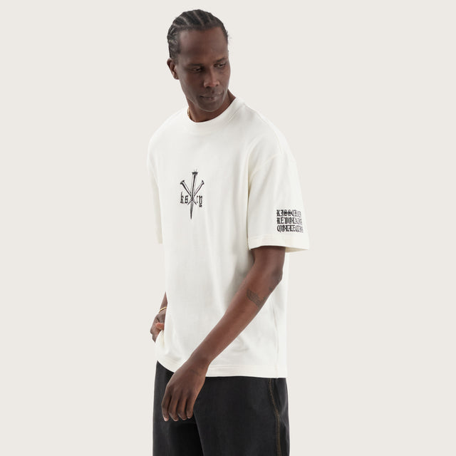 Revolation Loopback Street Tee Natural White