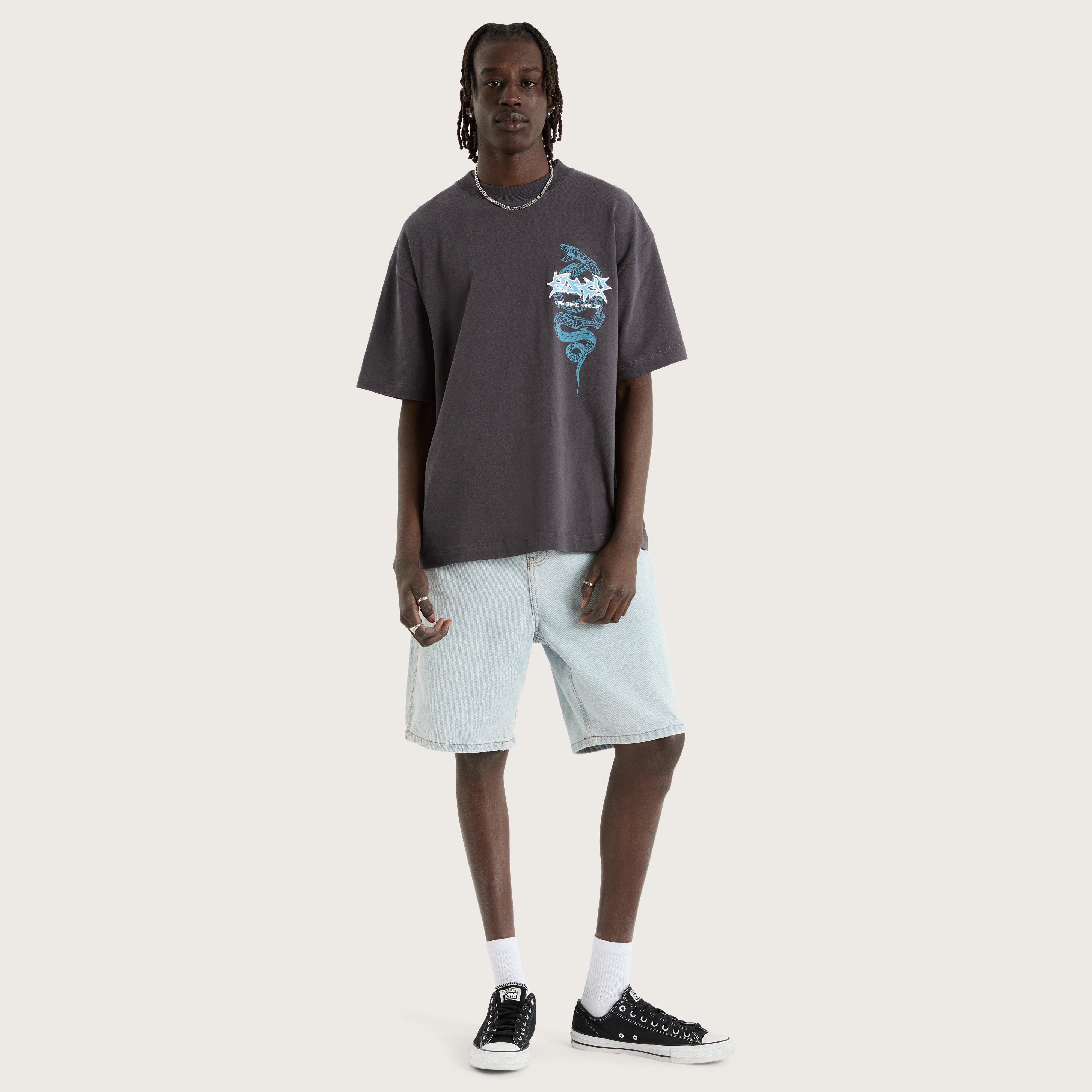 Handler Street Tee in Grey Nine Iron | KSCY