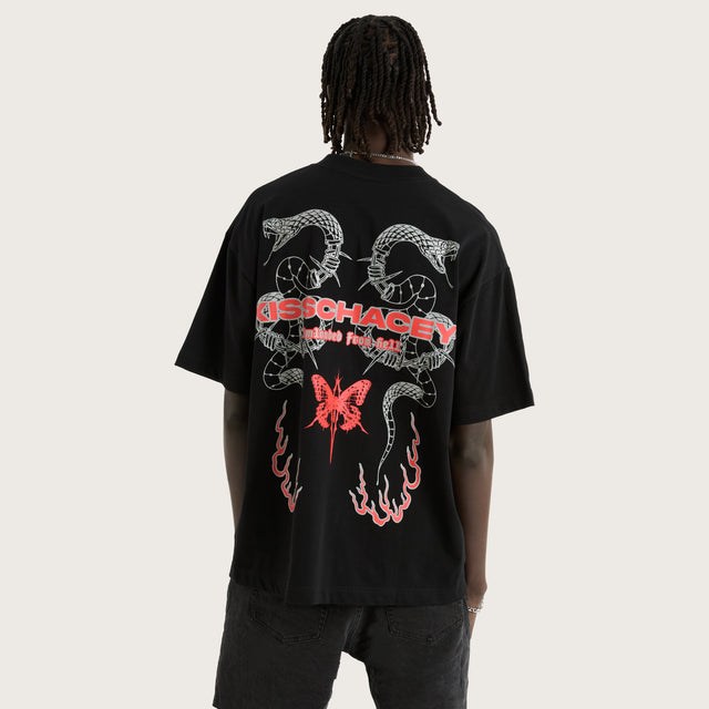 Serpent Street Tee Jet Black