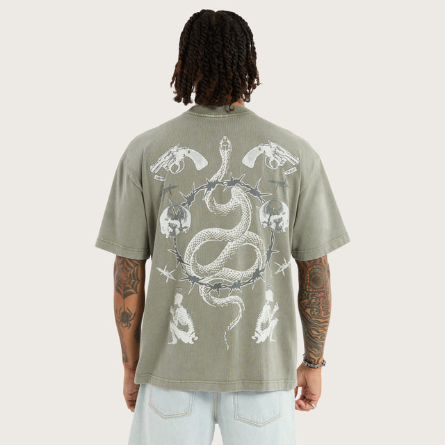 Slither Street Tee Mineral Dusty Olive