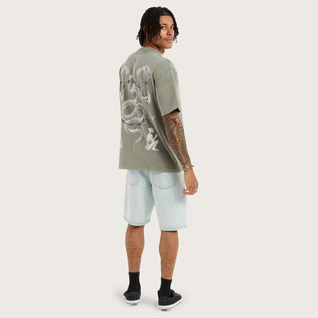 Slither Street Tee Mineral Dusty Olive