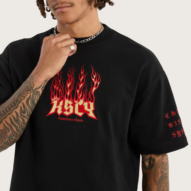 Burner Loopback Street Tee Jet Black