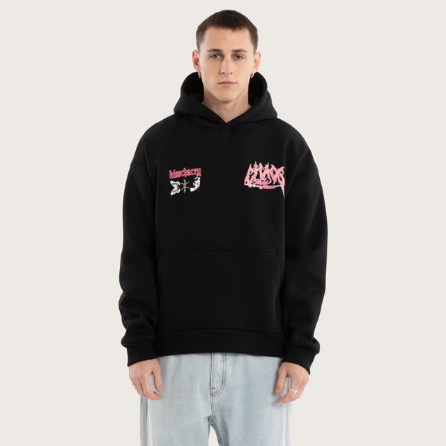 Katana Oversized Hoodie Jet Black