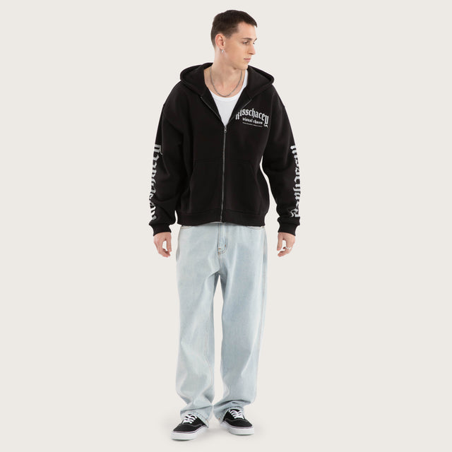 Kingdom Street Zip Hoodie Jet Black