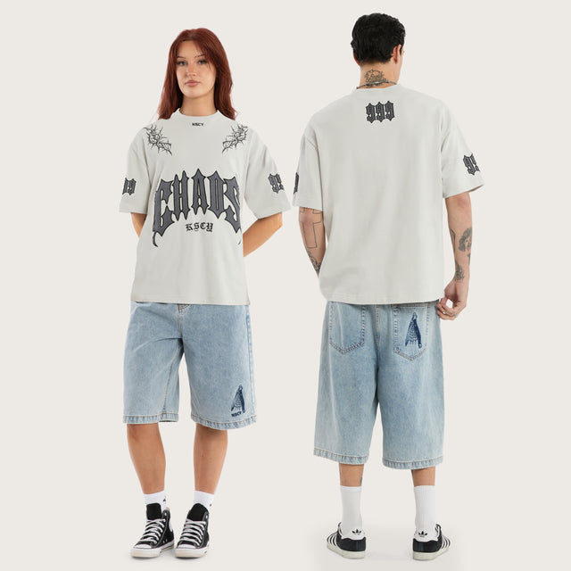 Castly Loopback Street Tee Glacier Grey