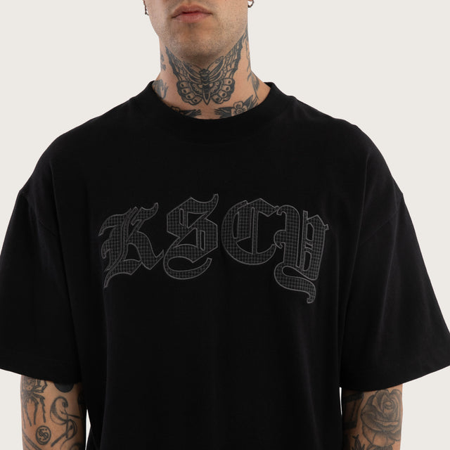 Cheque Street Tee Jet Black