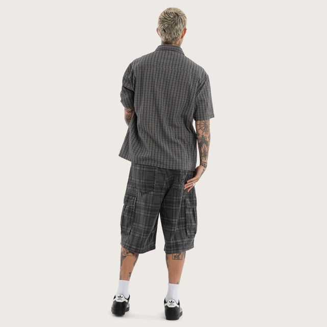 Devotion Button Up Shirt Black Check