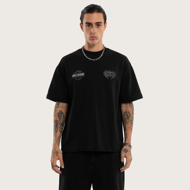 Outlaw Loopback Street Tee Jet Black