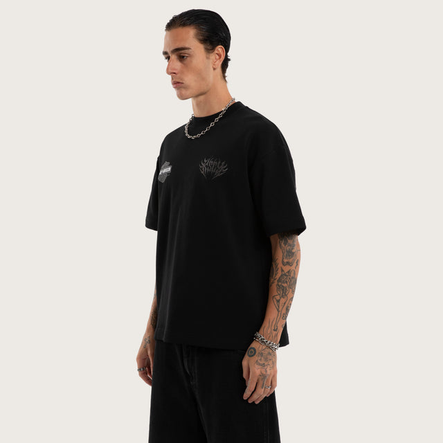 Outlaw Loopback Street Tee Jet Black