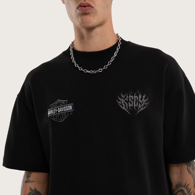 Outlaw Loopback Street Tee Jet Black