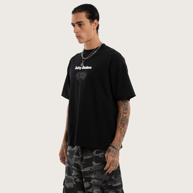 Burnout Street Tee Anthracite Black