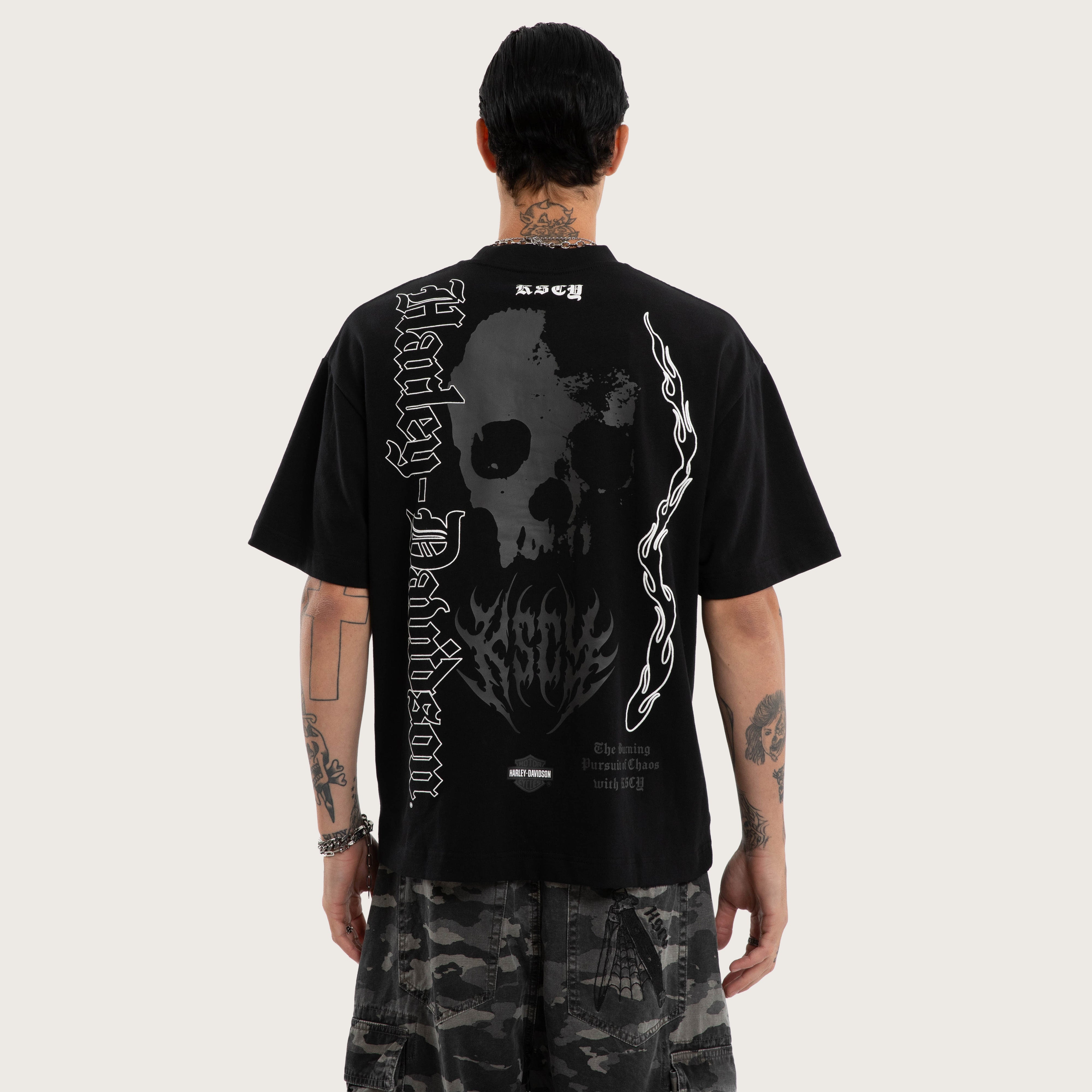 Harley-Davidson Burnout Street Tee Anthracite Black | KSCY