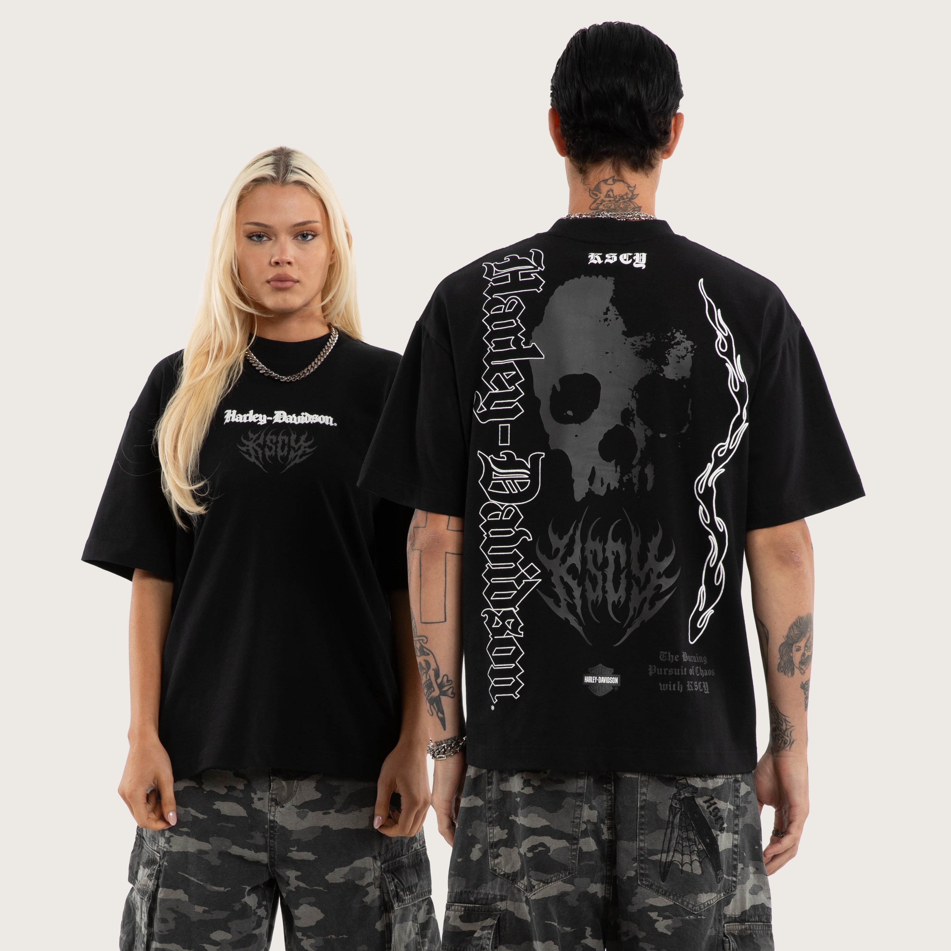 Harley-Davidson Burnout Street Tee Anthracite Black | KSCY