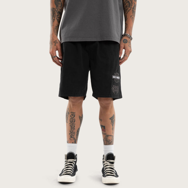 Liberator Mosh Baggy Shorts Jet Black
