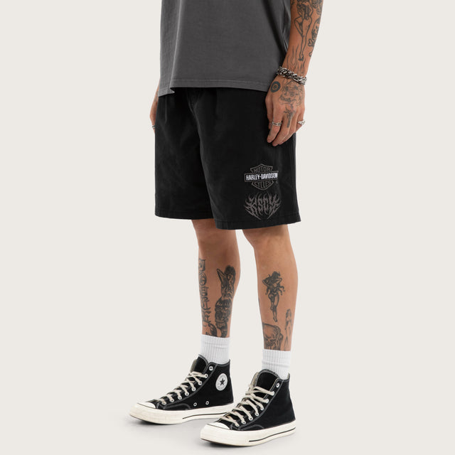 Liberator Mosh Baggy Shorts Jet Black