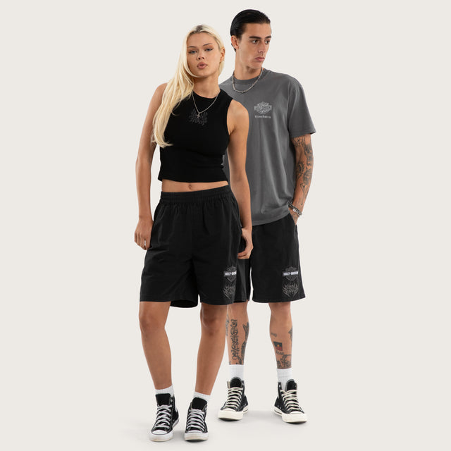 Liberator Mosh Baggy Shorts Jet Black