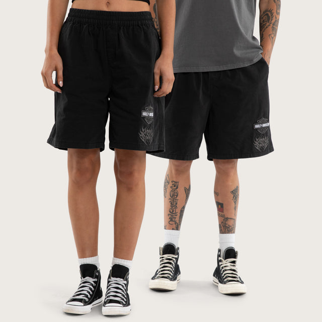 Liberator Mosh Baggy Shorts Jet Black