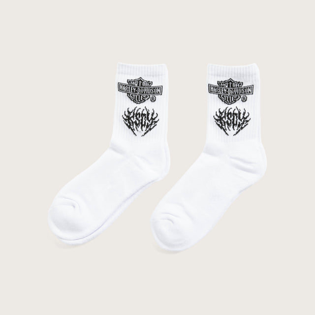 Outlaw 2PK Crew Socks Optical White