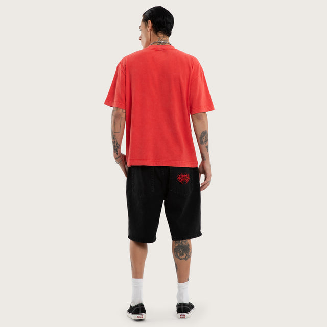 Chopper Street Tee Snow Scarlet