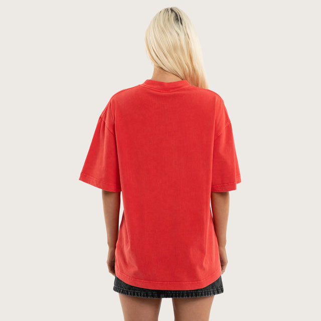 Chopper Street Tee Snow Scarlet