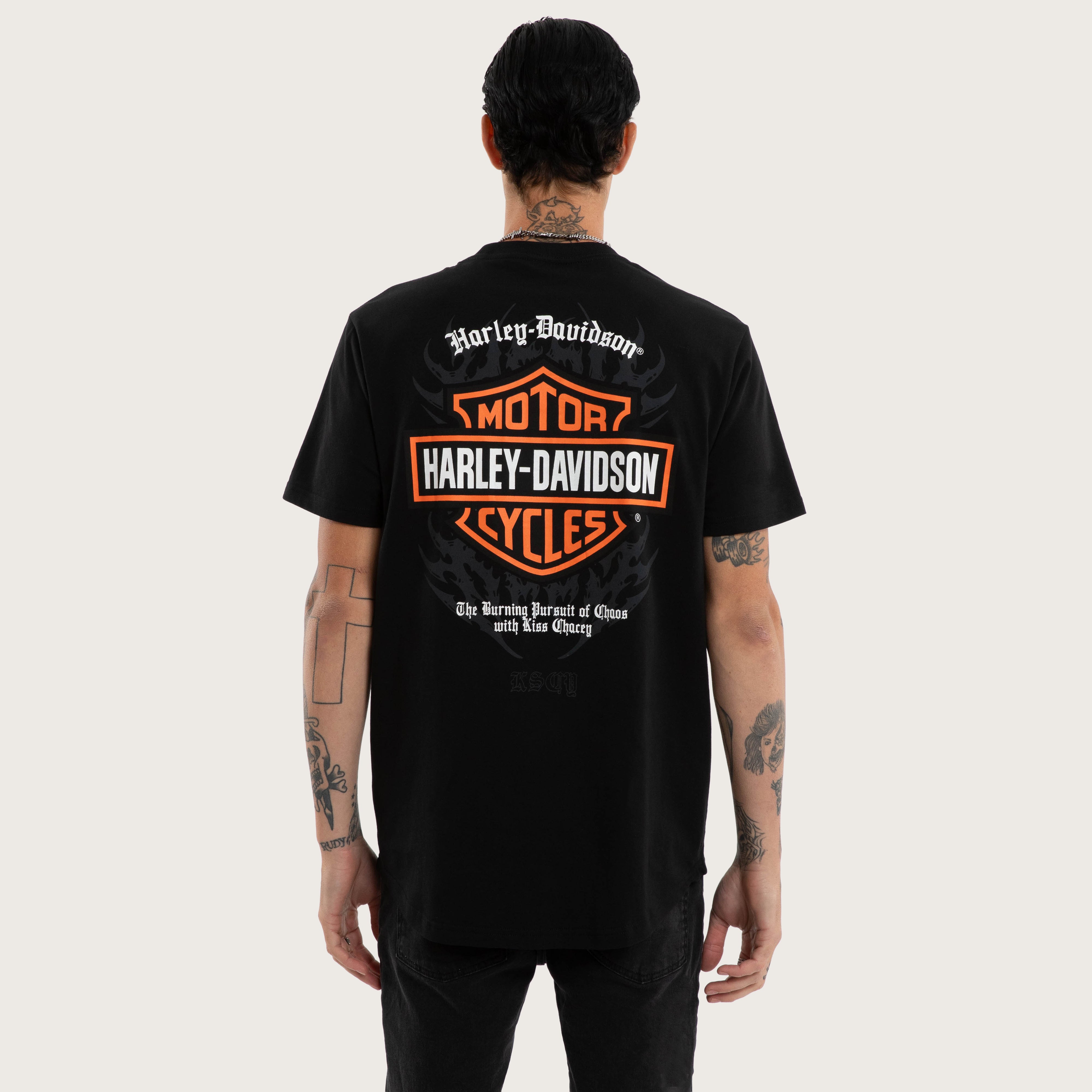 Harley-Davidson Kickstand Dual Curved Tee Jet Black | KSCY