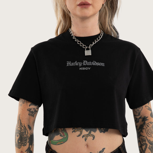 Ralley Crop Tee Jet Black