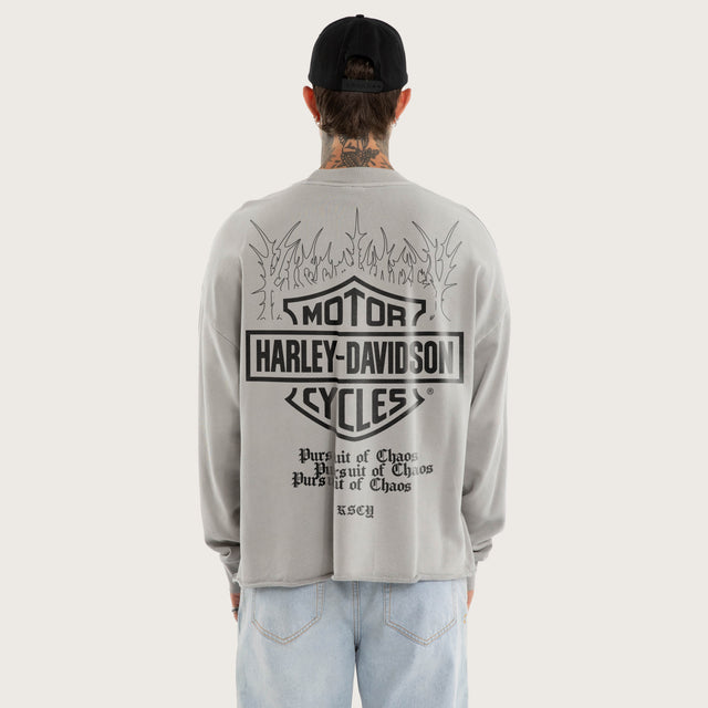 Member Box Fit Raw Hem Sweater Pigment Dove