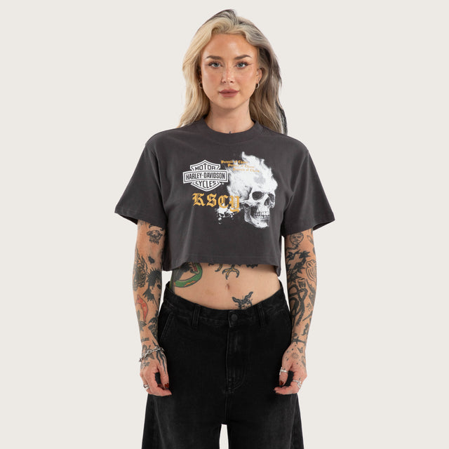Engine Crop Tee Asphalt