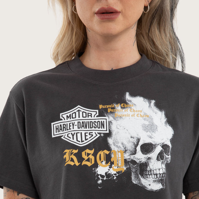 Engine Crop Tee Asphalt