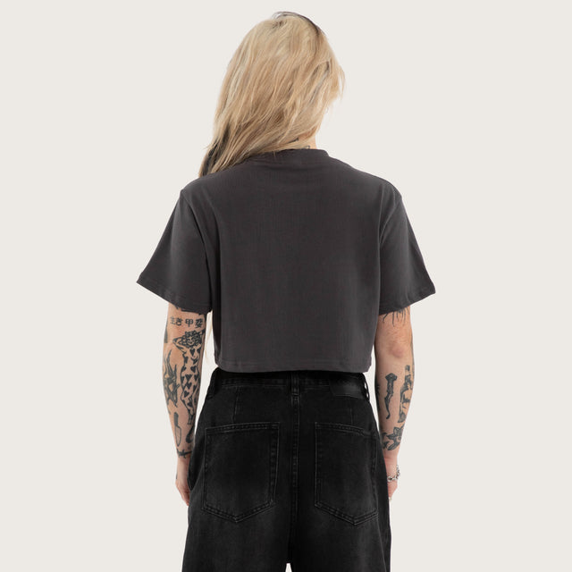 Engine Crop Tee Asphalt
