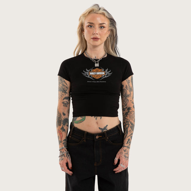 Polished Baby Tee Jet Black