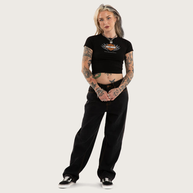 Polished Baby Tee Jet Black