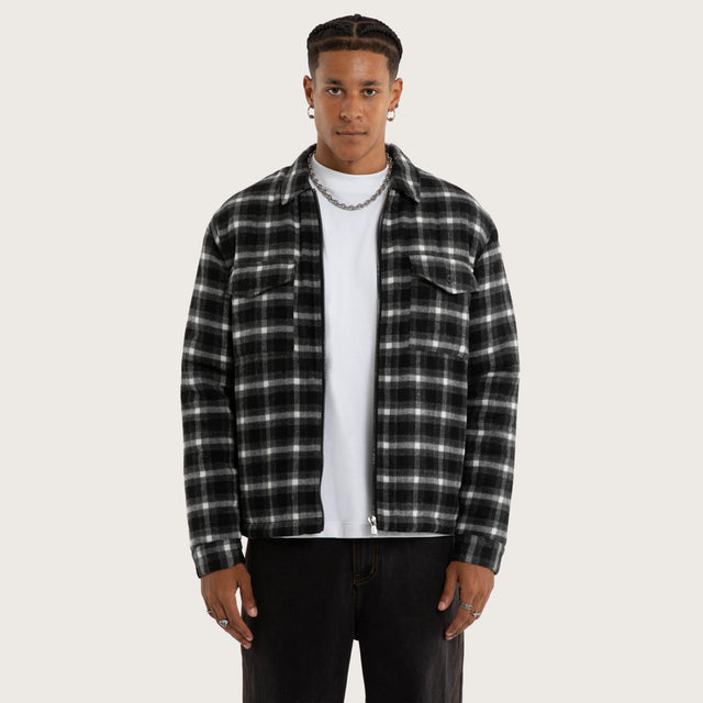 Future Relaxed Overshirt Grey Check