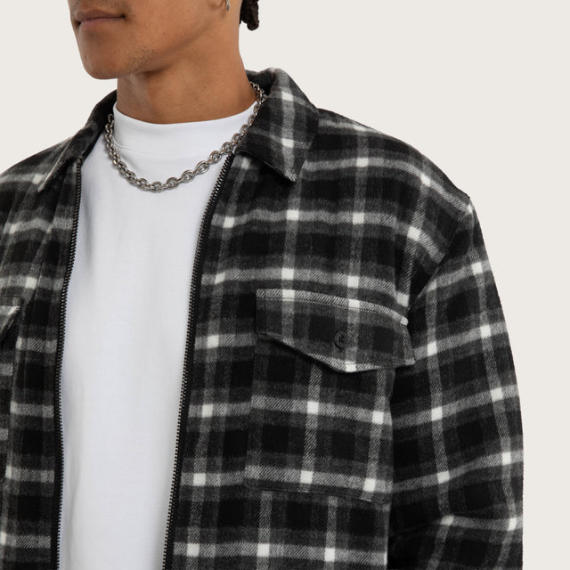 Future Relaxed Overshirt Grey Check