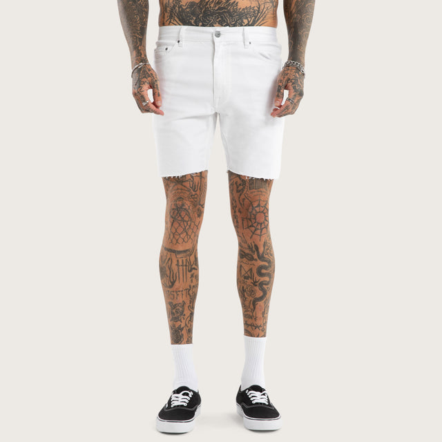 KS2 Denim Shorts White