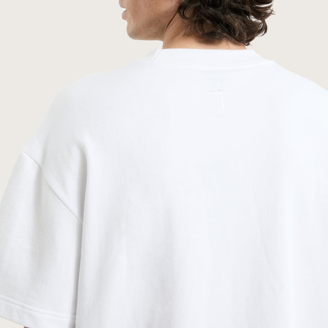 Cassius Loopback Street Tee Optical White