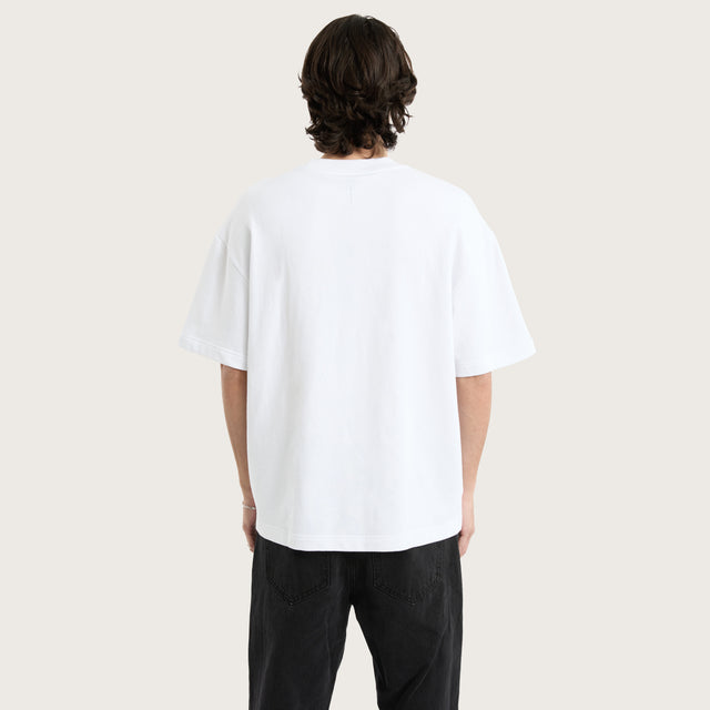 Cassius Loopback Street Tee Optical White