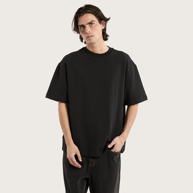 Cassius Loopback Street Tee Jet Black