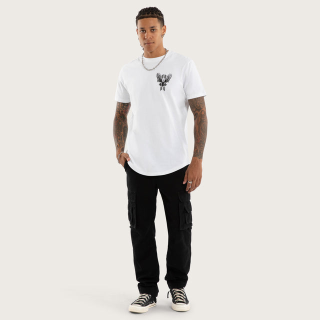Aves Dual Curved Tee Optical White