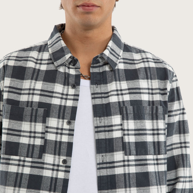 Vista Longsleeve Shirt Grey Check