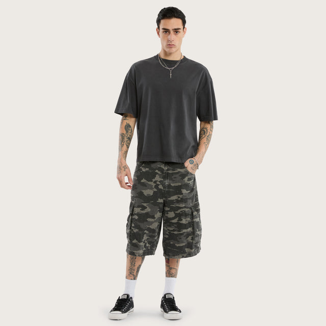 K7 Super Cargo Shorts Washed Camo