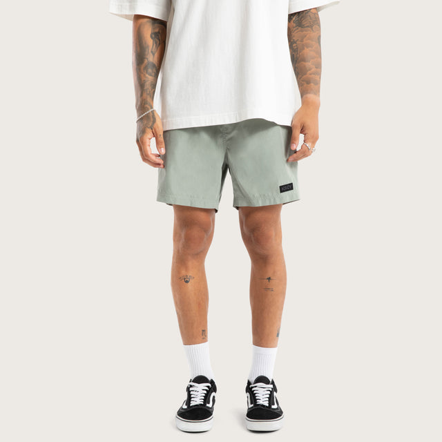 Sunrise Elastic Waist Shorts Sage Green