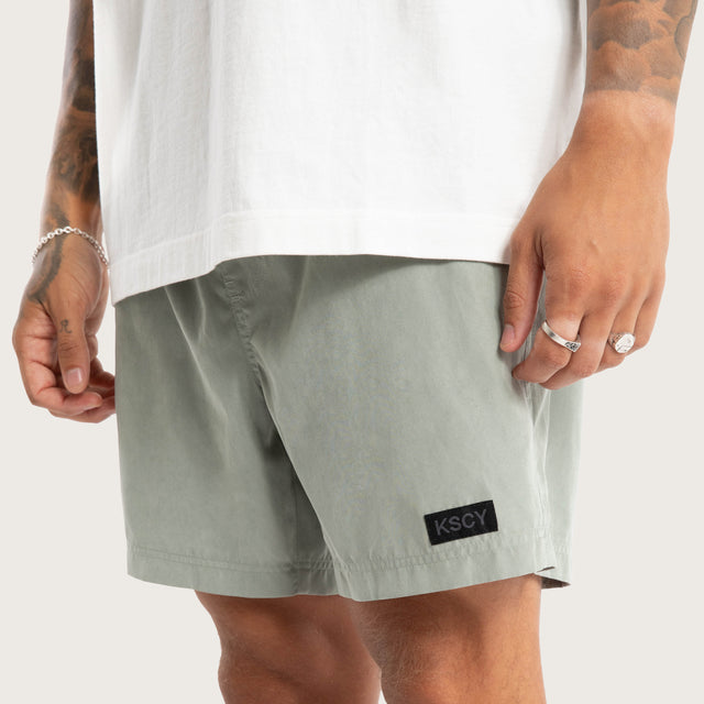 Sunrise Elastic Waist Shorts Sage Green